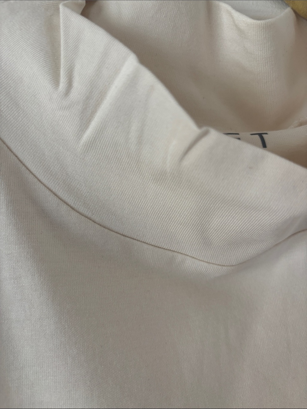 NWT LOFT Cream Mock Neck Oversized Short Sleeve Tee SIZE XL - Picture 5 of 8